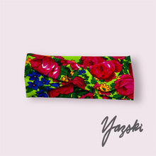 Load image into Gallery viewer, Cotton Lycra Knit Floral Masani Headband