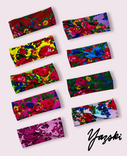 Load image into Gallery viewer, Cotton Lycra Knit Floral Masani Headband