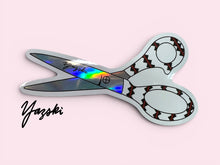 Load image into Gallery viewer, Holographic NB Scissors Sticker