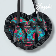 Load image into Gallery viewer, Verdigris Navajo Basket Ruffle Heart Tote
