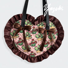 Load image into Gallery viewer, Cheii Cacti Ruffle Heart Tote
