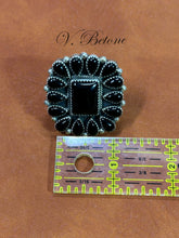 Load image into Gallery viewer, 15 Stone Black Onyx Ring
