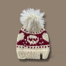 Load image into Gallery viewer, Skull and Hearts Slouchy Beanie
