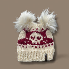 Load image into Gallery viewer, Skull and Hearts Slouchy Beanie
