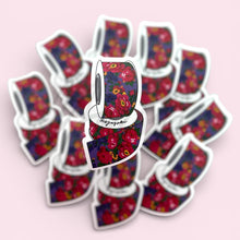 Load image into Gallery viewer, Purple Floral Ribbon Spools Sticker
