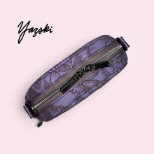 Load image into Gallery viewer, Embossed Purple Floral Spooky Pumpkin Purse
