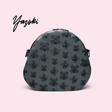Load image into Gallery viewer, Rounded Triangle Gray Spider Spooky Pumpkin Purse
