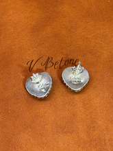 Load image into Gallery viewer, Black Onyx Heart Stud Earrings
