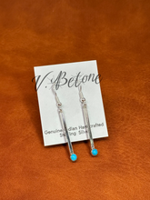 Load image into Gallery viewer, Turquoise Matchstick Earrings
