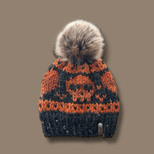 Load image into Gallery viewer, Skull and Hearts Slouchy Beanie
