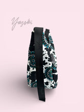 Load image into Gallery viewer, Cow Turquoise Crescent Bag
