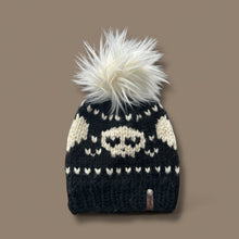 Load image into Gallery viewer, Skull and Hearts Slouchy Beanie
