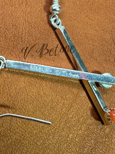 Load image into Gallery viewer, Coral Matchstick Earrings
