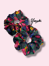 Load image into Gallery viewer, Black Floral Masani Scrunchie
