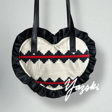 Load image into Gallery viewer, Navajo Basket Ruffle Heart Tote
