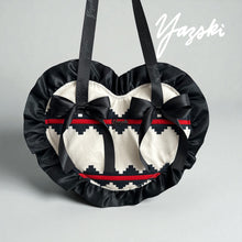 Load image into Gallery viewer, Navajo Basket Ruffle Heart Tote
