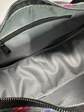 Load image into Gallery viewer, Gray Floral Masani Crescent Bag
