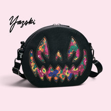 Load image into Gallery viewer, Orange Floral Spooky Pumpkin Purse
