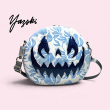 Load image into Gallery viewer, Wispy Floral Spooky Pumpkin Purse
