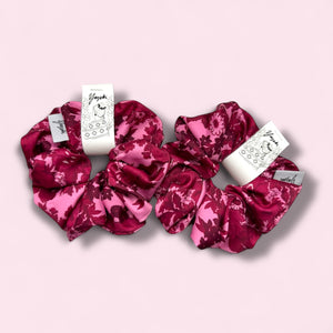 Luscious Pink Floral SCRUNCHIE