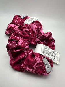 Luscious Pink Floral SCRUNCHIE