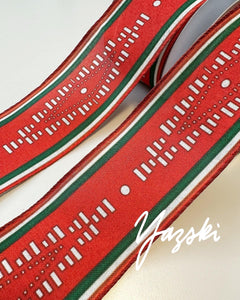 BURLAP Navajo SASH Wired Wreath Ribbon